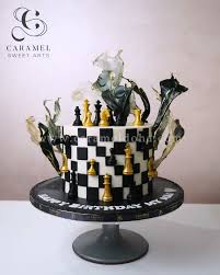 Chess Game Decorated Cake