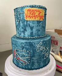 Decorated Jeans Cake