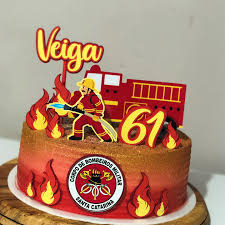 Civil Firefighter Decorated Cake