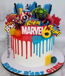 Marvel decorated cake