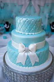 Tiffany Blue Decorated Cake