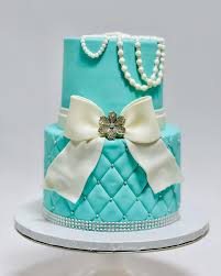 Tiffany Blue Decorated Cake