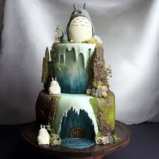 Waterfall decorated cake