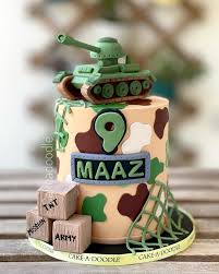 Military decorated cake