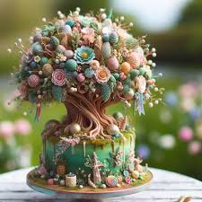 Tree Decorated Cake