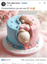 Pregnancy Decorated Cake