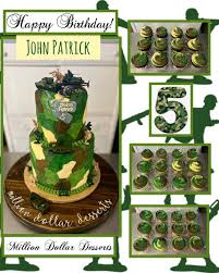 Camouflage Decorated Cake