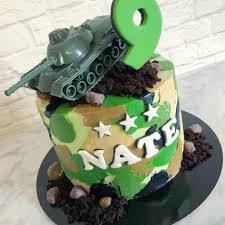 Camouflage Decorated Cake