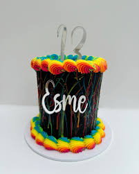 Neon Decorated Cake