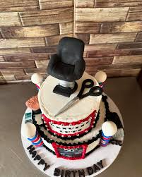 Barber Shop Decorated Cake