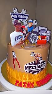 Mechanic Workshop Decorated Cake