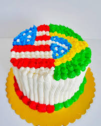 Brazil Flag Decorated Cake