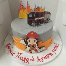 Civil Firefighter Decorated Cake