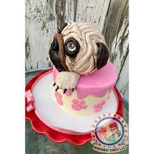 Pug Decorated Cake