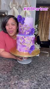 Lilac Decorated Cake