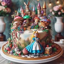 Alice in Wonderland Decorated Cake