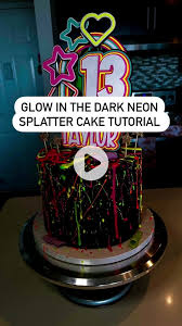 Neon Decorated Cake