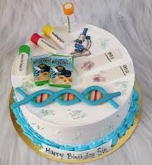 Biology Decorated Cake