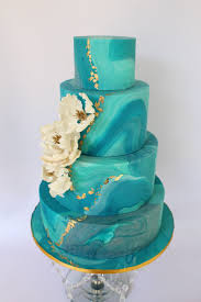 Turquoise Decorated Cake