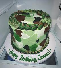 Camouflage Decorated Cake