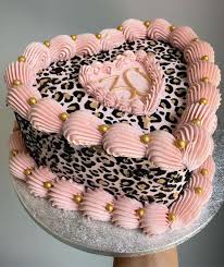 Leopard Print Decorated Cake