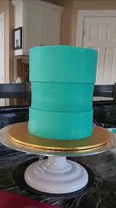 Turquoise Decorated Cake