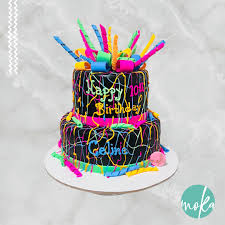 Neon Decorated Cake