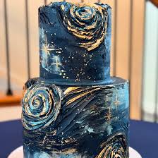 Cake Decorated Sky The Starry Night