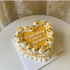 Yellow Decorated Cake