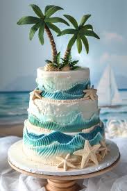 beach decorated cake