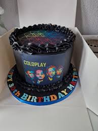 Coldplay Decorated Cake