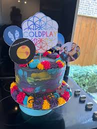 Coldplay Decorated Cake