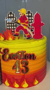 Civil Firefighter Decorated Cake