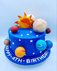 Solar System Decorated Cake