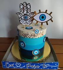 Greek Eye Decorated Cake