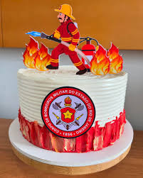 Civil Firefighter Decorated Cake