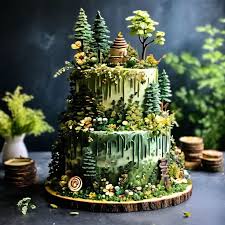 Forest Decorated Cake