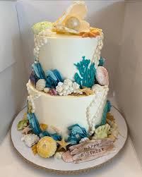 beach decorated cake