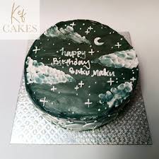 Cake Decorated Sky The Starry Night