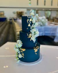 Navy Blue Decorated Cake