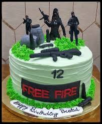 Free Fire Decorated Cake