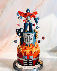 Transformers decorated cake