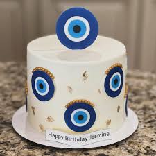 Greek Eye Decorated Cake