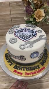 Mechanic Workshop Decorated Cake