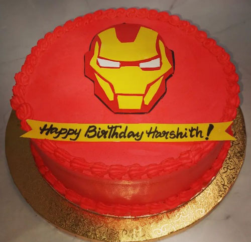 Iron Man Decorated Cake