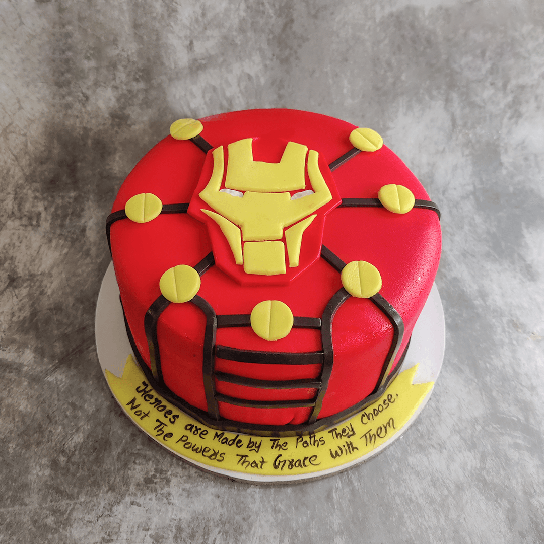 Iron Man Decorated Cake