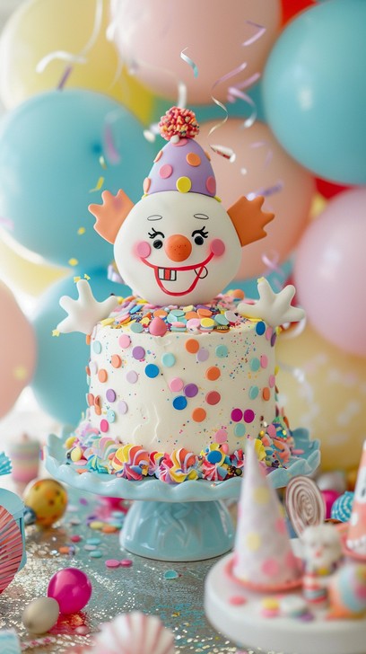 Clown Decorated Cake