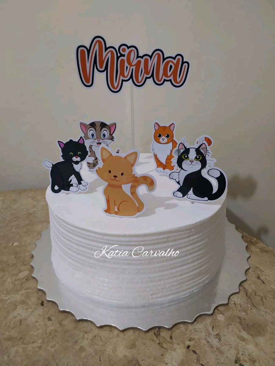 Bolo Decorado Gatinhos