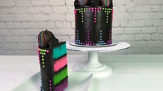 Neon Decorated Cake