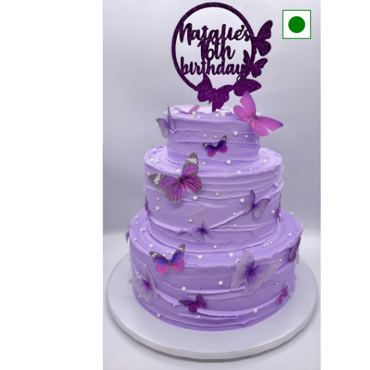 Lilac Decorated Cake